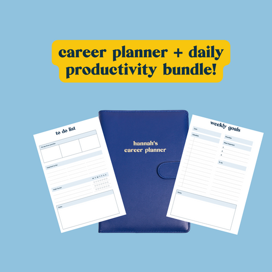 Career Planner + Daily Productivity Pack Bundle