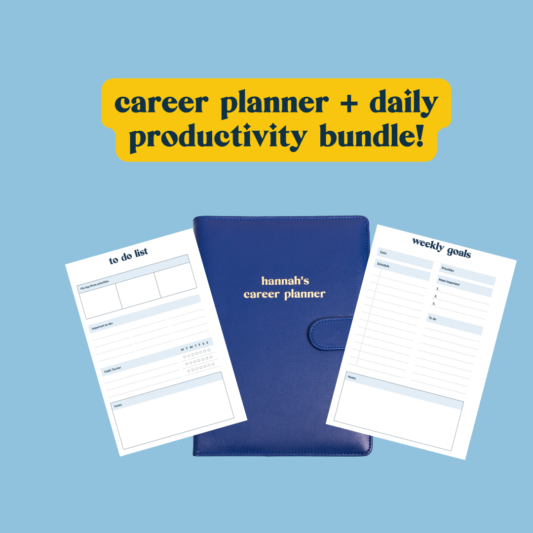 Career Planner + Daily Productivity Pack Bundle