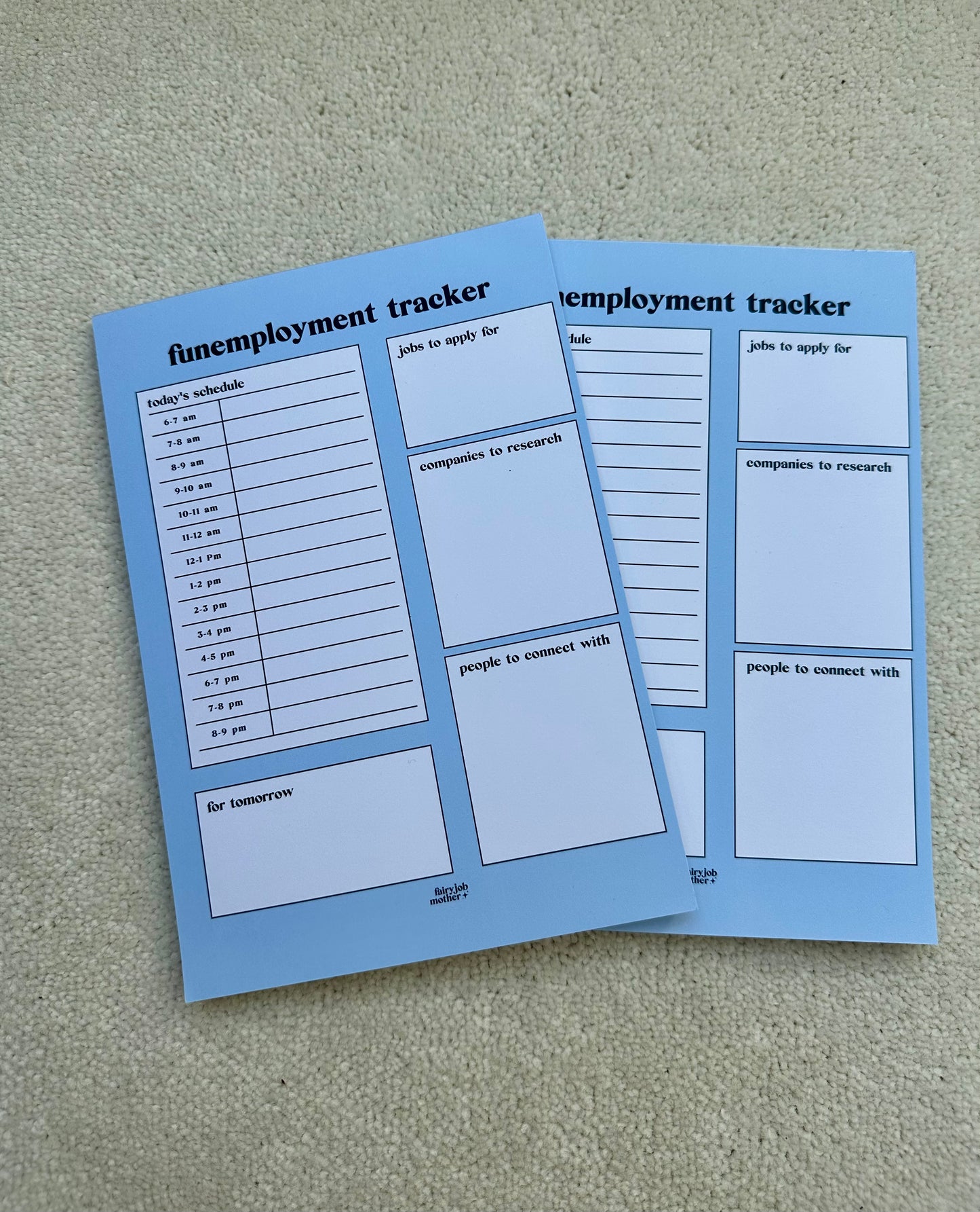'Funemployment' Job Searching Confidence & Productivity A5 Desk Notepad